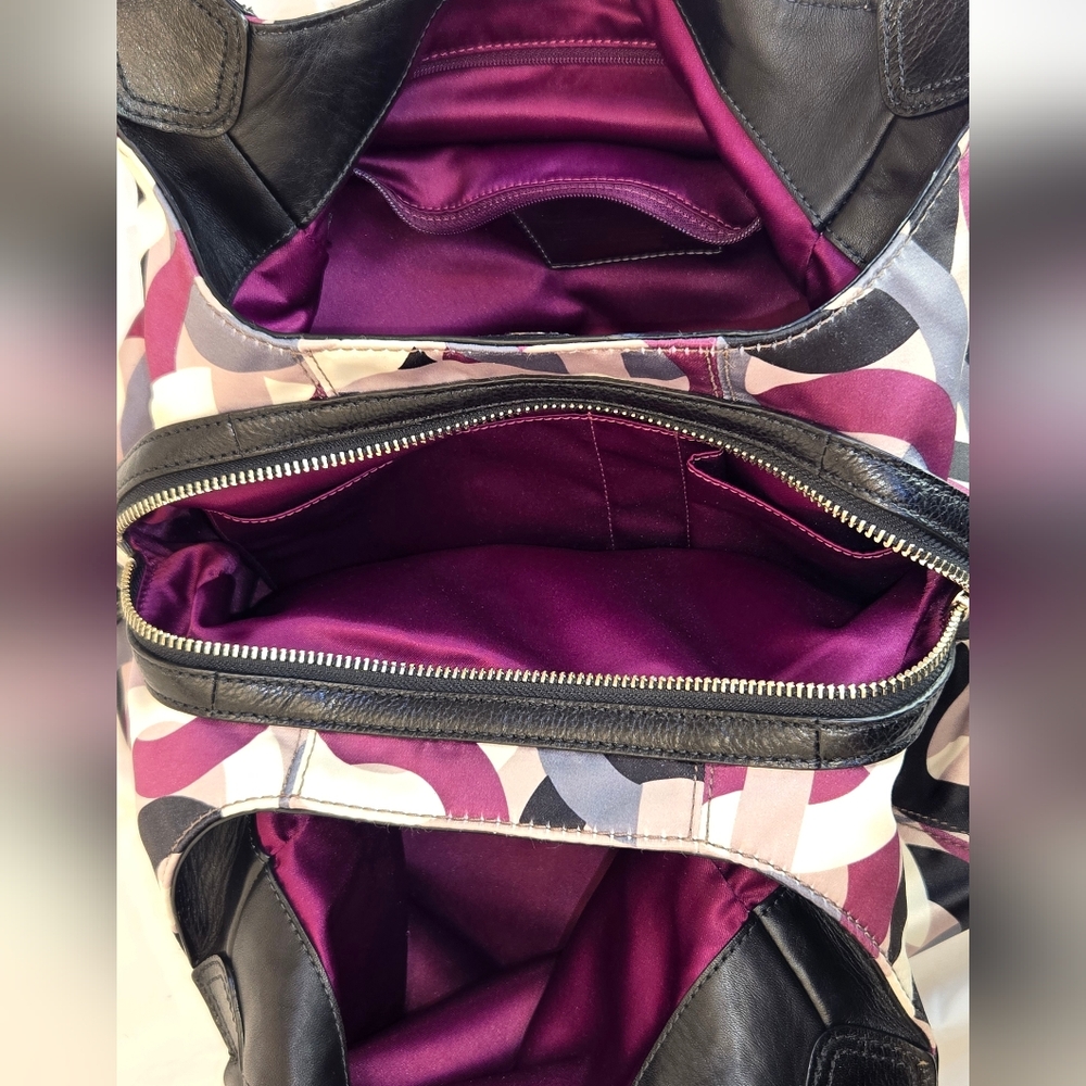 Coach Maggie Black and Purple  Shoulder Bag - Picture 9 of 14
